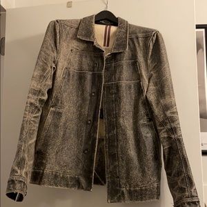 Drk shadow by Rick Owens coated cotton canvas jkt